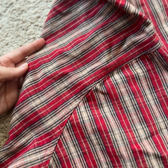 90s Vintage Red Plaid Heavyweight Cotton Overshirt Jqcket Plus 26 4X CST Sport - Picture 6 of 6